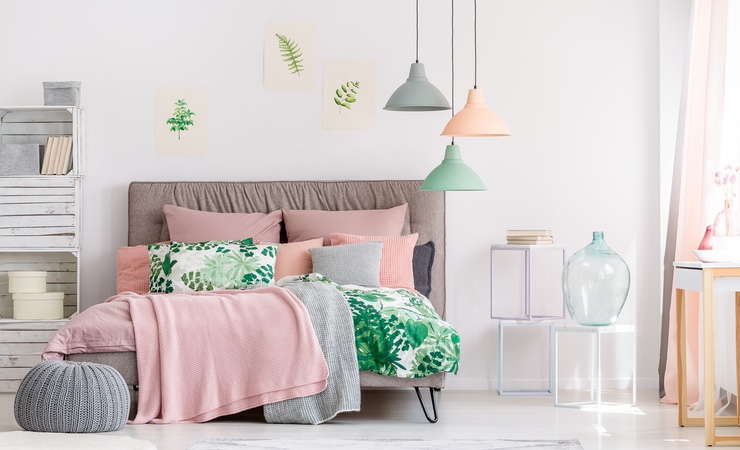 Woontrend: poeder pastel en zacht roze interieur