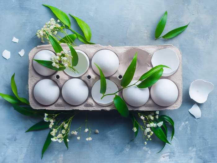 Paasdecoratie eierdoos