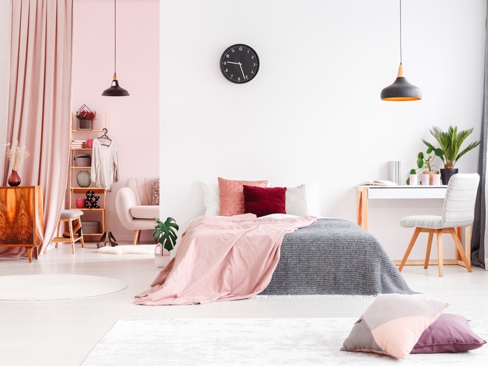 roze slaapkamer ideeën