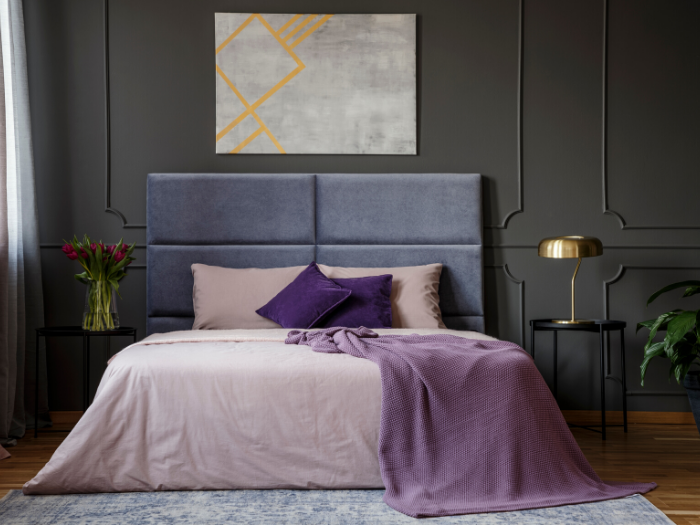 paarse slaapkamer